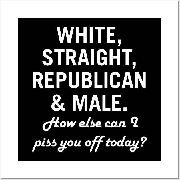 White Straight Republican Male Wall Art by redsoldesign